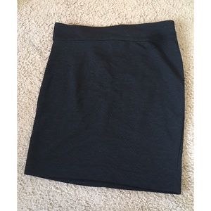 Black pencil zip skirt forever 21